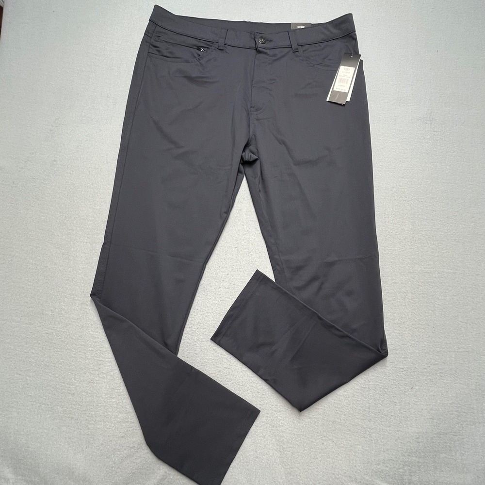 LEG3ND Mens Carb Pants Size L 36x32‎ Charcoal Gray Flat Front Casual Work
